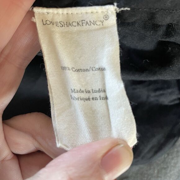 LoveShackFancy Natasha Mini Dress Womens Medium Black Ruffle Swiss Dot Coquette - Picture 14 of 16